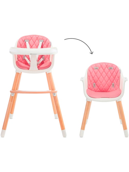 Chaise haute Kinderkraft SIENNA 2 en 1 avec plateau amovible, harnais 5 points et repose-pieds - Kiabi Chaise haute Kinderkraft SIENNA 2 en 1 avec plateau amovible, harnais 5 points et repose-pieds - Kiabi