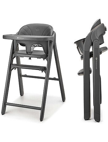 Chaise haute Kinderkraft TINO 3-en-1 évolutive 110 kg plateau amov. 2 pos pliage rap.