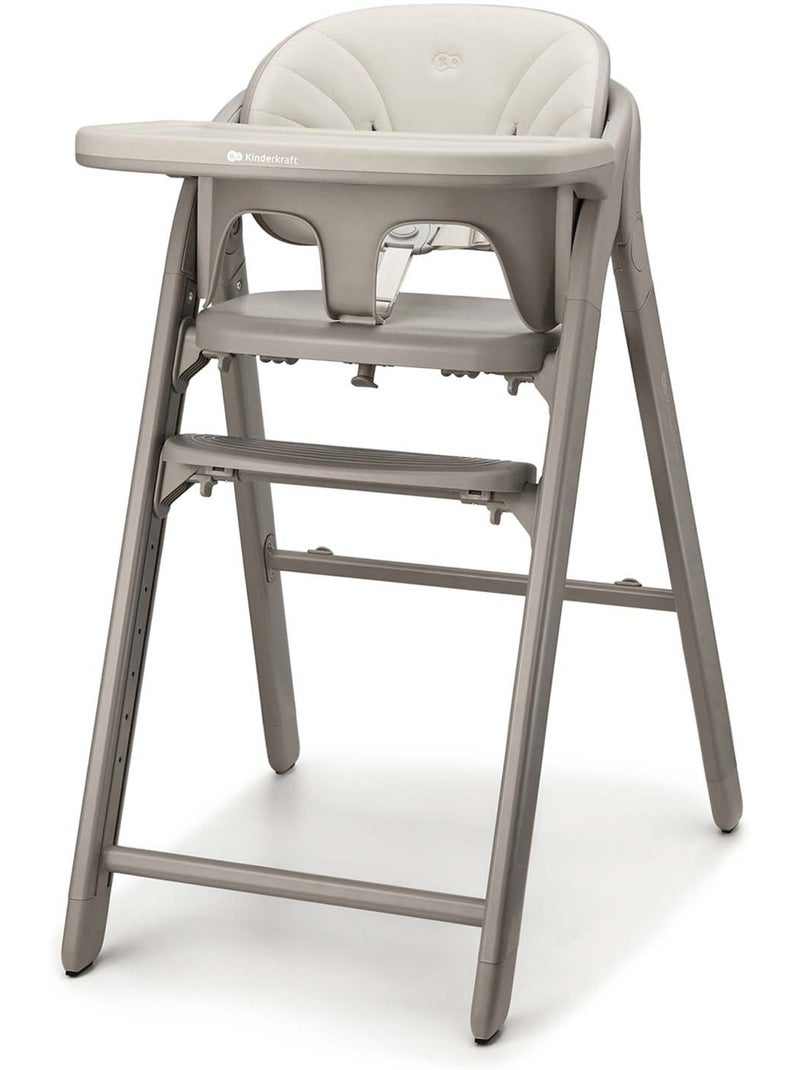 Chaise haute Kinderkraft TINO 3-en-1 évolutive 110 kg pliable sans outil harnais 5 pts réglage Beige - Kiabi