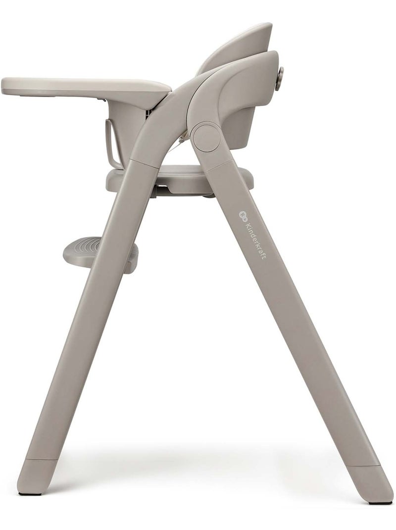 Chaise haute Kinderkraft TINO 3-en-1 évolutive 110 kg pliable sans outil harnais 5 pts réglage Beige - Kiabi