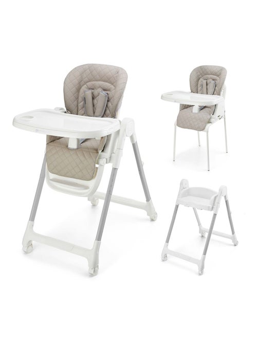 Chaise haute Kinderkraft TULO 3 en 1 avec rehausseur, dossier réglable et pliage compact - Kiabi Chaise haute Kinderkraft TULO 3 en 1 avec rehausseur, dossier réglable et pliage compact - Kiabi