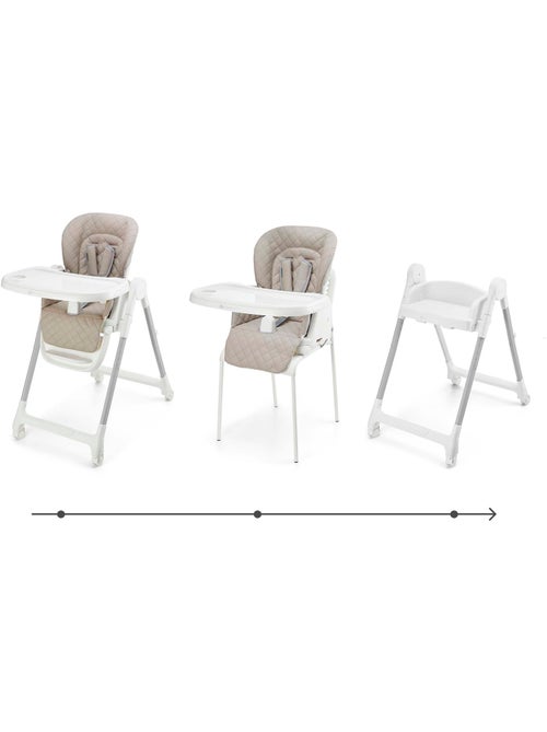 Chaise haute Kinderkraft TULO 3 en 1 avec rehausseur, dossier réglable et pliage compact - Kiabi Chaise haute Kinderkraft TULO 3 en 1 avec rehausseur, dossier réglable et pliage compact - Kiabi