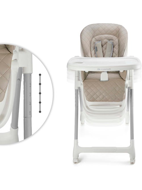 Chaise haute Kinderkraft TULO 3 en 1 avec rehausseur, dossier réglable et pliage compact - Kiabi Chaise haute Kinderkraft TULO 3 en 1 avec rehausseur, dossier réglable et pliage compact - Kiabi