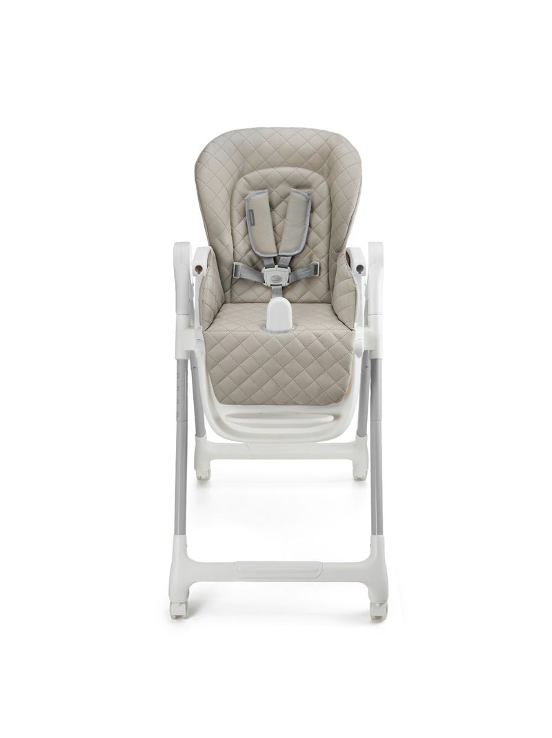 Chaise haute Kinderkraft TULO 3 en 1 avec rehausseur, dossier réglable et pliage compact Beige - Kiabi