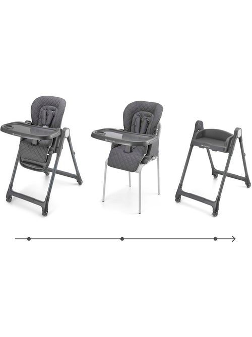 Chaise haute Kinderkraft TULO 3 en 1 avec rehausseur, dossier réglable et pliage compact - Kiabi Chaise haute Kinderkraft TULO 3 en 1 avec rehausseur, dossier réglable et pliage compact - Kiabi