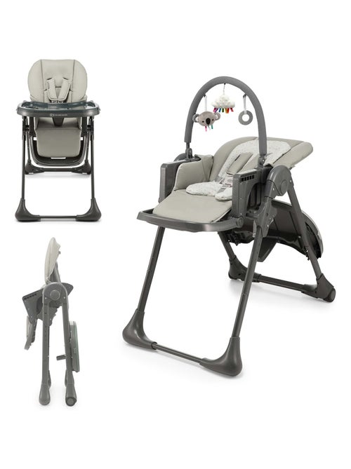 Chaise Haute Kinderkraft TUMMIE 2 en 1 avec Fonction Transat, 7 Hauteurs et Double Plateau - Kiabi Chaise Haute Kinderkraft TUMMIE 2 en 1 avec Fonction Transat, 7 Hauteurs et Double Plateau - Kiabi