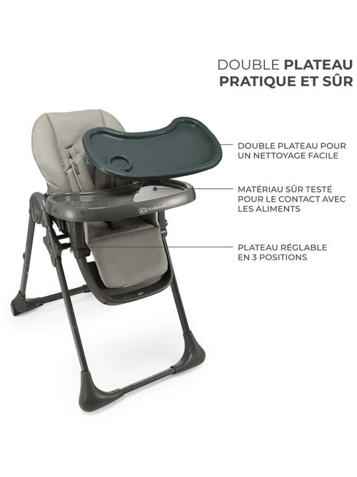 Chaise Haute Kinderkraft TUMMIE 2 en 1 avec Fonction Transat, 7 Hauteurs et Double Plateau - Kiabi Chaise Haute Kinderkraft TUMMIE 2 en 1 avec Fonction Transat, 7 Hauteurs et Double Plateau - Kiabi