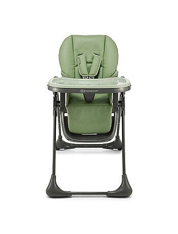 Chaise Haute Kinderkraft TUMMIE 2 en 1 avec Fonction Transat, 7 Hauteurs et Double Plateau