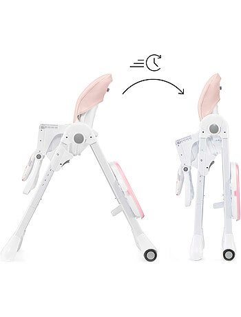 Chaise haute Kinderkraft YUMMY pliable avec dossier réglable, harnais 5 points et 7 hauteurs