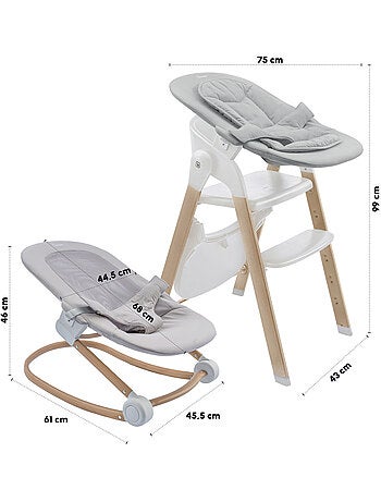 Chaise haute Levels Newborn Set avec réducteur pour nouveau-né inclus - babyGo