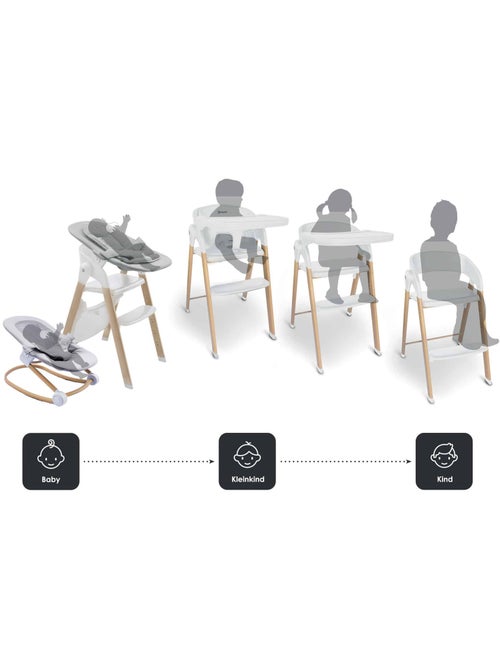Chaise haute Levels Newborn Set avec réducteur pour nouveau-né inclus - babyGo - Kiabi Chaise haute Levels Newborn Set avec réducteur pour nouveau-né inclus - babyGo - Kiabi