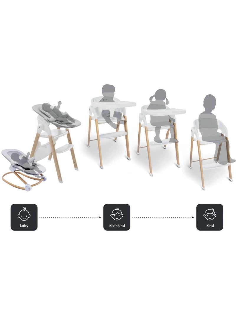Chaise haute Levels Newborn Set avec réducteur pour nouveau-né inclus - babyGo Blanc - Kiabi