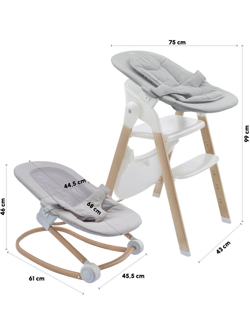Chaise haute Levels Newborn Set avec réducteur pour nouveau-né inclus - babyGo Blanc - Kiabi