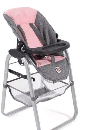 Chaise Haute Melange Gris Rose