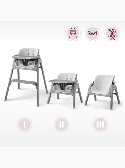 Chaise haute pliable 3en1 noxi moby-system deux niveaux harnais 5 points - Kiabi Chaise haute pliable 3en1 noxi moby-system deux niveaux harnais 5 points - Kiabi