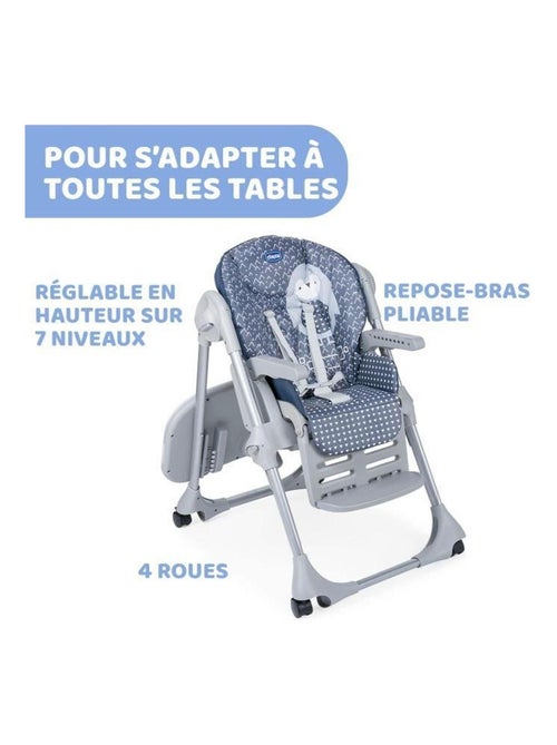 Chaise Haute Polly Easy - CHICCO - Réglable - Gris - CHICCO - Kiabi Chaise Haute Polly Easy - CHICCO - Réglable - Gris - CHICCO - Kiabi