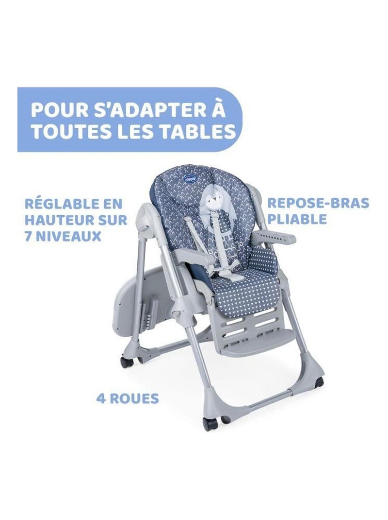 Chaise Haute Polly Easy - CHICCO - Réglable - Gris - CHICCO Gris - Kiabi