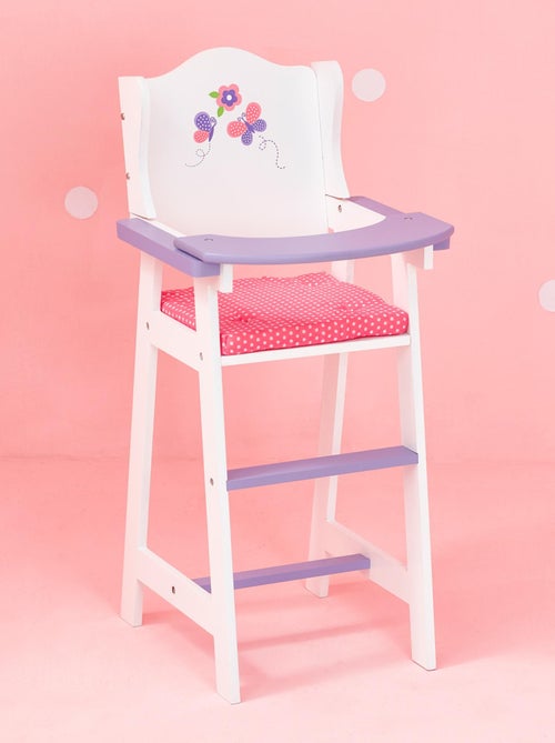 Chaise haute poupon poupée mobiler bois jeux jouet - Kiabi
