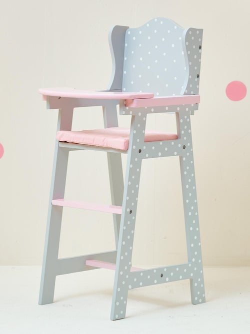 Chaise haute poupon poupée Polka Dots Princess mobilier en bois jeux TD-0098AG - Kiabi