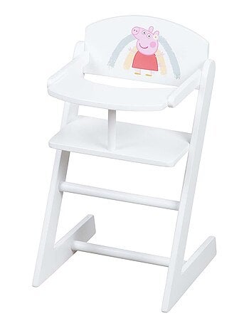 Chaise haute pour poupée en bois avec coussin 'Peppa Pig' ROBA
