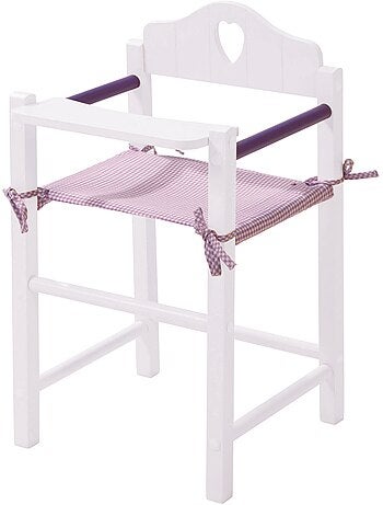 Chaise haute pour poupée en bois et tissu 'Fienchen' ROBA