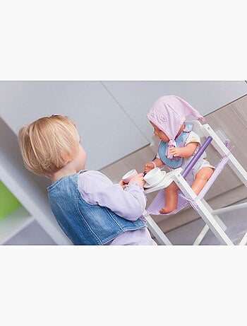 Chaise haute pour poupée en bois et tissu 'Fienchen' ROBA