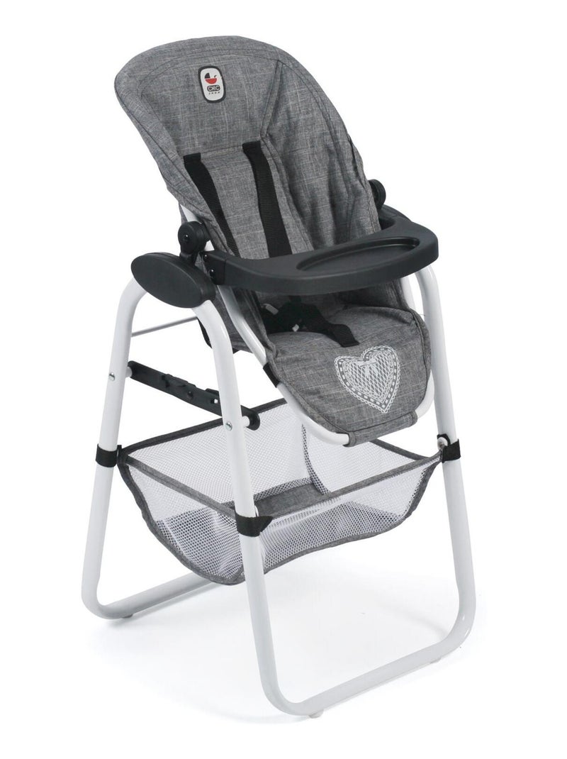 Chaise haute pour poupées jean gris Gris - Kiabi