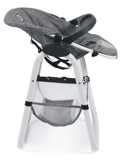 Chaise haute pour poupées jean gris - Kiabi