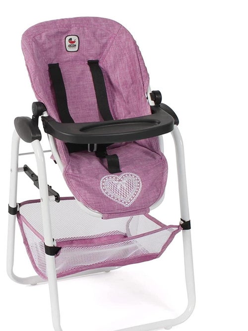 Chaise haute pour poupées jean rose - Kiabi