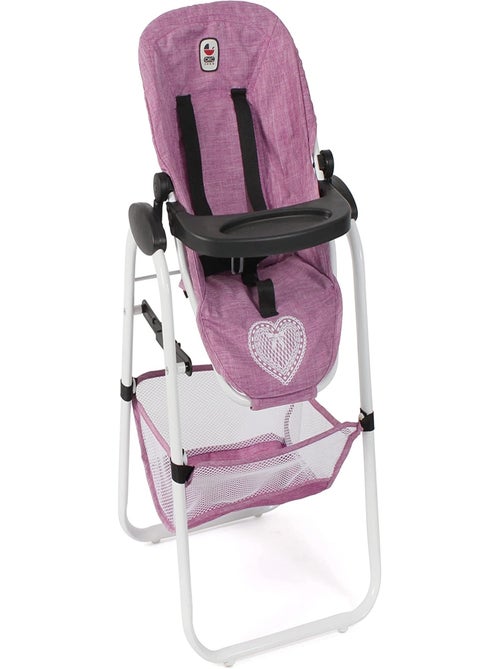 Chaise haute pour poupées jean rose - Kiabi