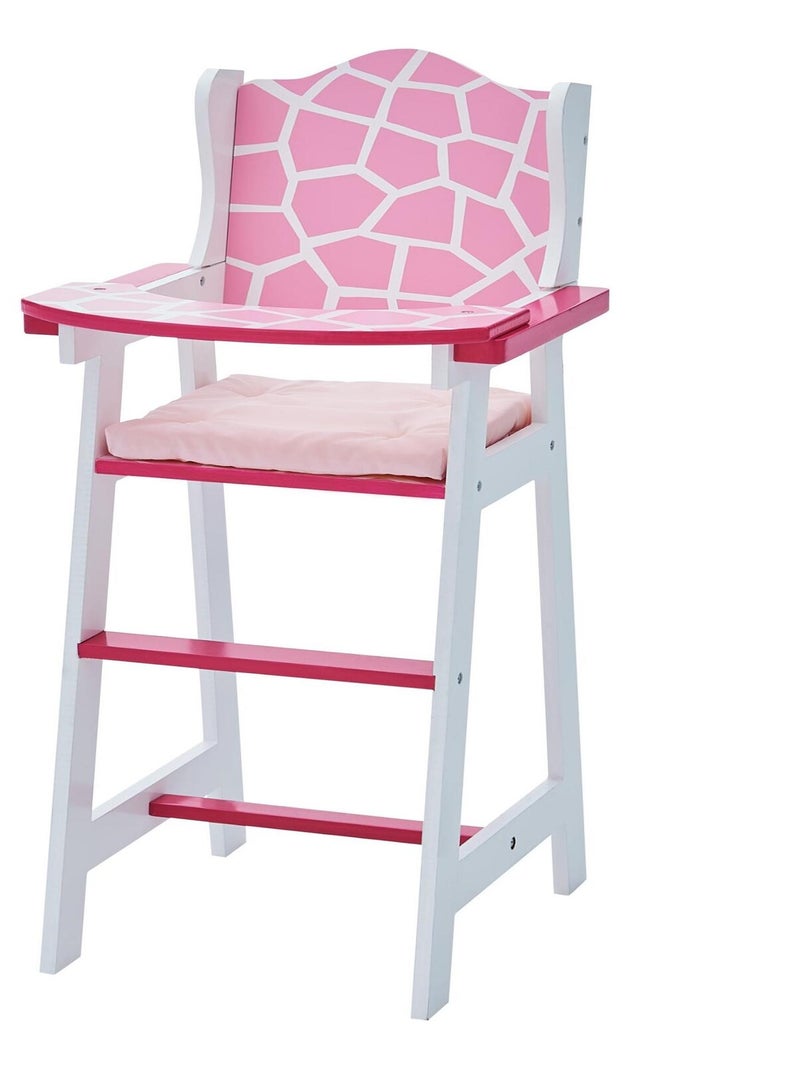 Chaise haute pour poupon poupée jouet rose motif Girafe Olivias Little World TD-0098AF N/A - Kiabi