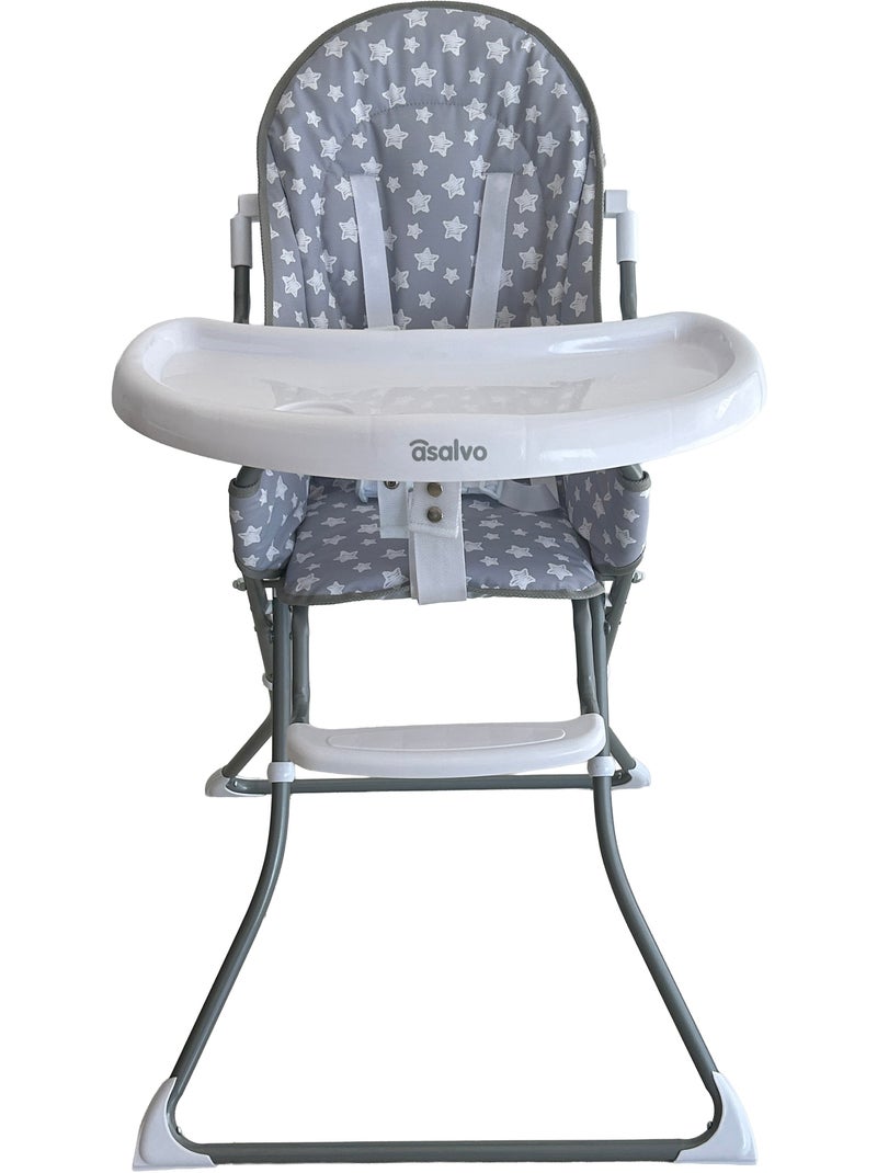 Chaise Haute Quick 2 Étoiles Asalvo Gris - Kiabi