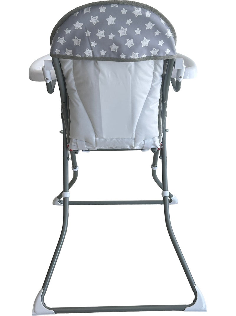 Chaise Haute Quick 2 Étoiles Asalvo Gris - Kiabi
