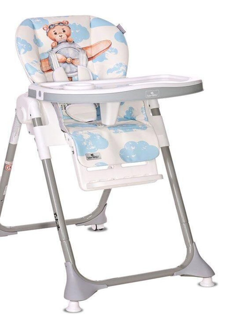 Chaise Haute Réglable évolutive Felicita  Lorelli Bleu - Kiabi