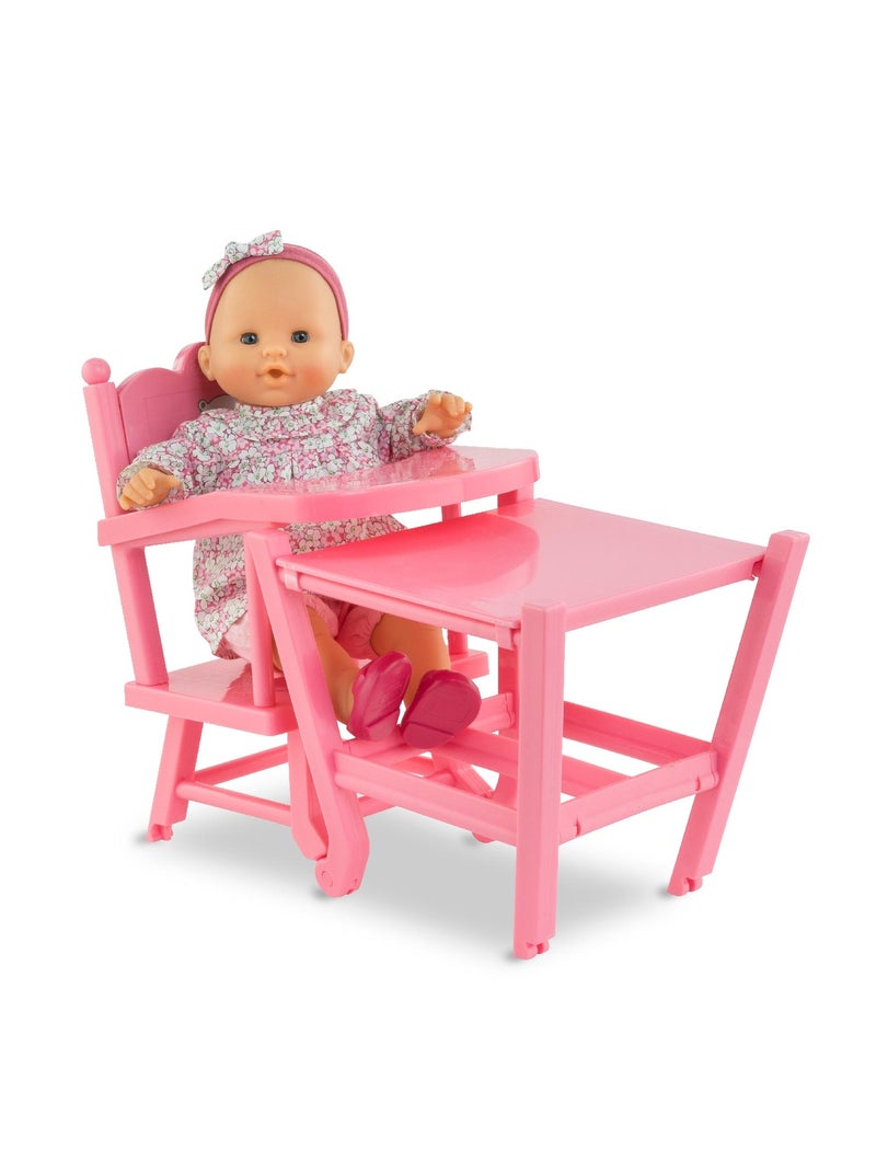 Chaise Haute Rose pour poupon 36 et 42 cm N/A - Kiabi