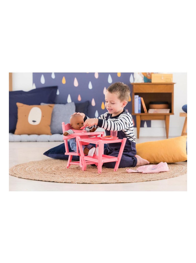 Chaise Haute Rose pour poupon 36 et 42 cm N/A - Kiabi