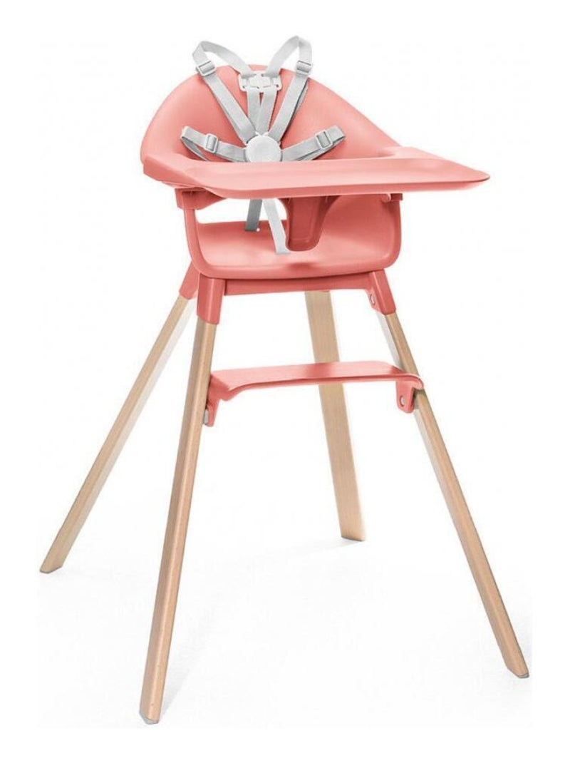 Chaise haute Stokke® Clikk Corail Orange - Kiabi