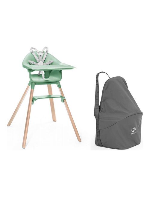 Chaise haute Stokke Clikk vert et sac de transport - Kiabi