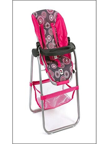 Chaise haute Ton Fuchsia avec motifs pour poupées