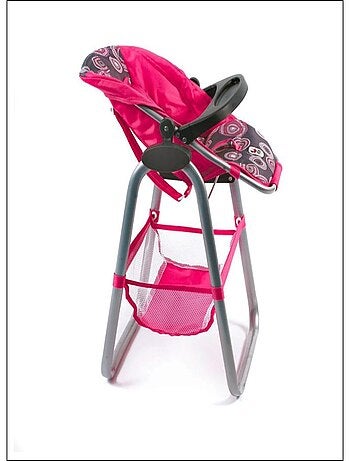 Chaise haute Ton Fuchsia avec motifs pour poupées