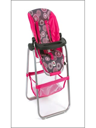 Chaise haute Ton Fuchsia avec motifs pour poupées