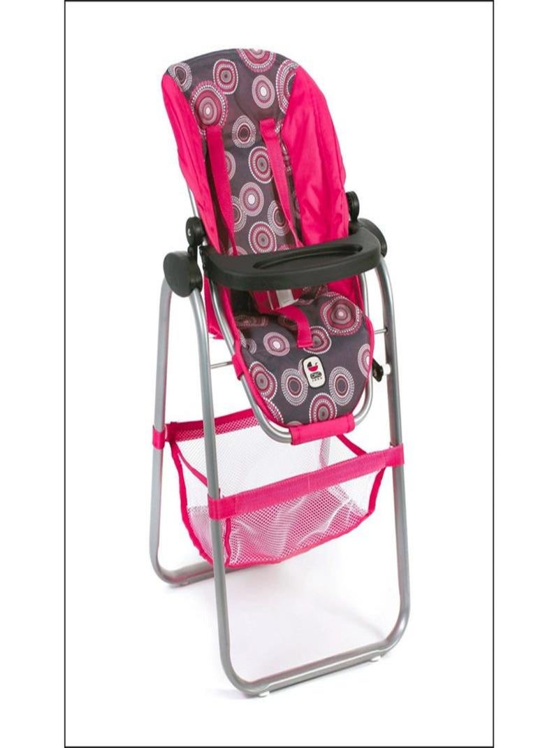 Chaise haute Ton Fuchsia avec motifs pour poupées Rose - Kiabi