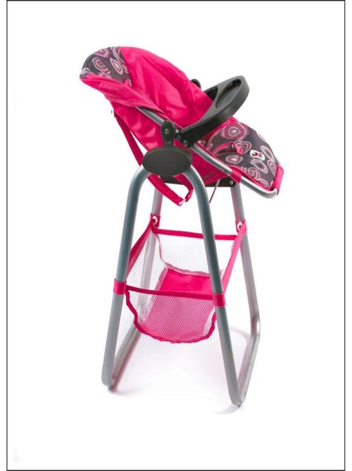 Chaise haute Ton Fuchsia avec motifs pour poupées - Kiabi