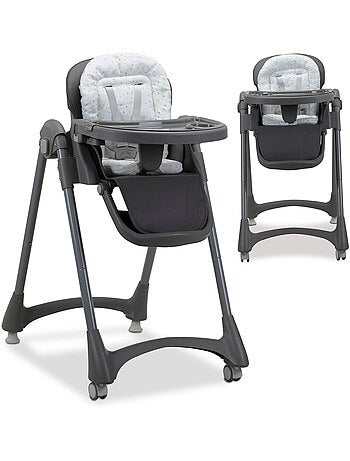 Chaise haute évolutive bébé, compact, plateau double - Soja