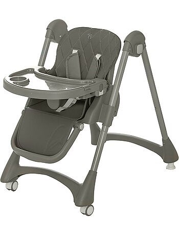 Chaise haute évolutive bébé, compact, plateau double - Soja
