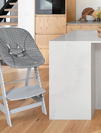 Chaise haute ?volutive avec transat inclinable en cuir PU 'Roba Born Up'