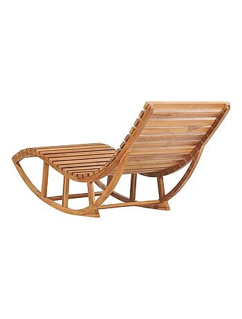 Chaise longue à bascule en teck