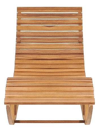Chaise longue à bascule en teck