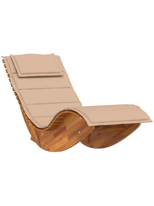 Chaise longue à bascule ergonomique avec coussin et appuie-tête - Kiabi