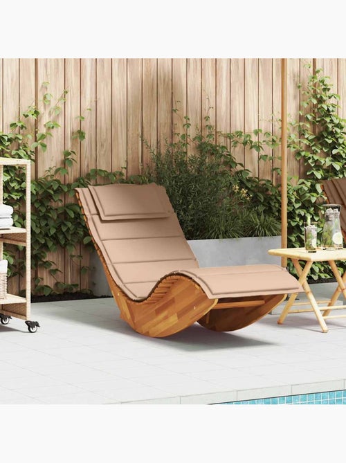 Chaise longue à bascule ergonomique avec coussin et appuie-tête - Kiabi